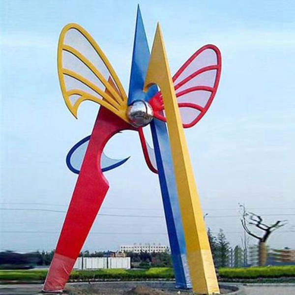 不锈钢彩绘雕塑