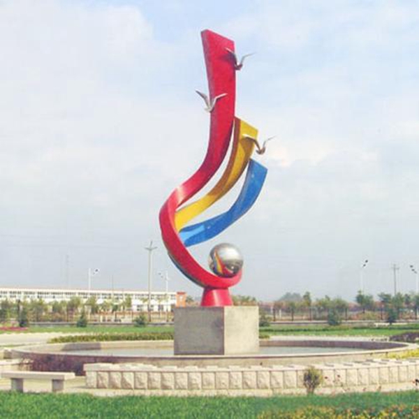 不锈钢彩绘雕塑