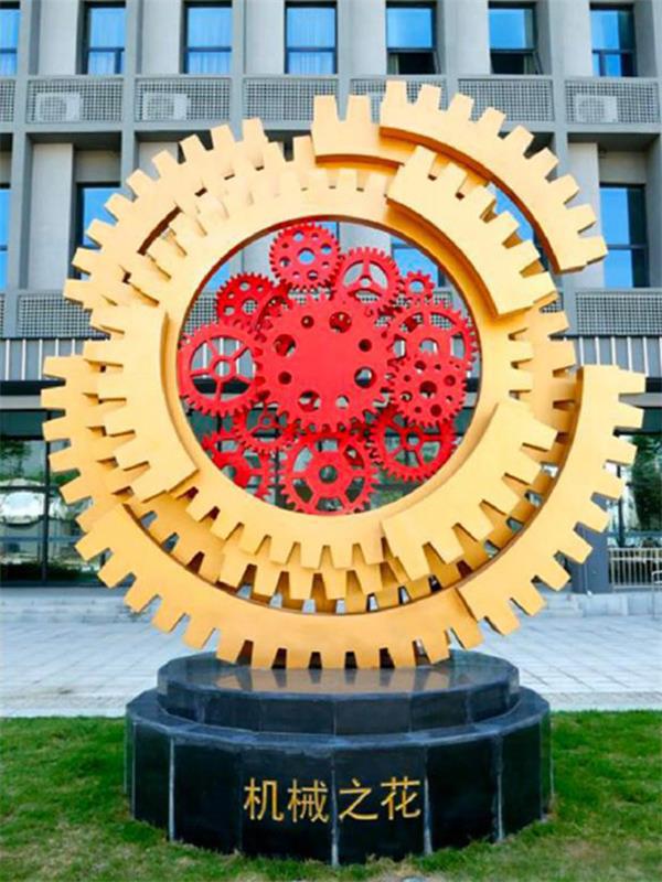 不锈钢齿轮雕塑