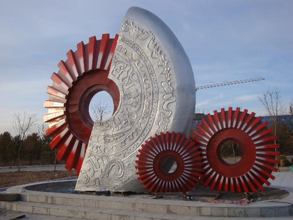 不锈钢齿轮雕塑