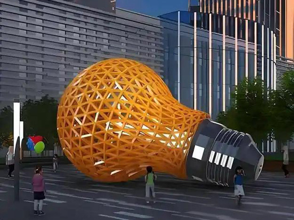 不锈钢灯泡雕塑