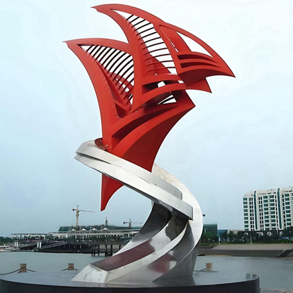 不锈钢帆船雕塑