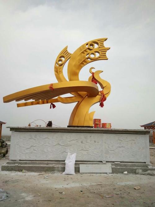 不锈钢凤凰雕塑