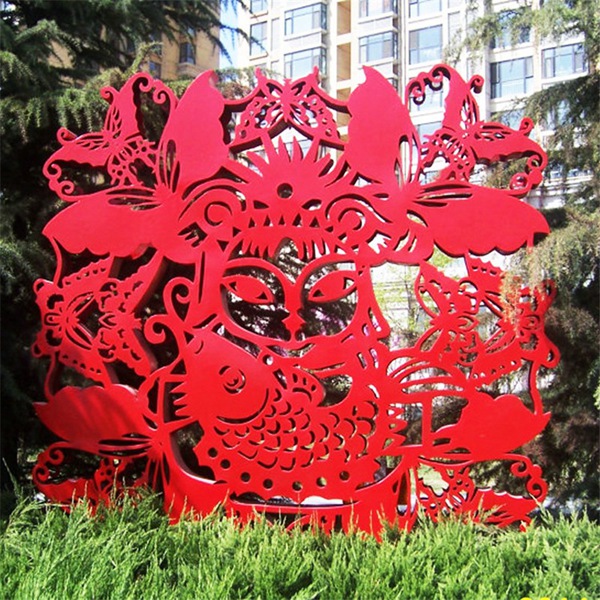 不锈钢剪纸雕塑