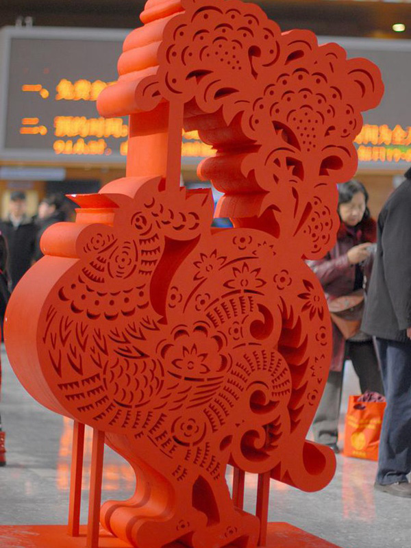 不锈钢剪纸雕塑