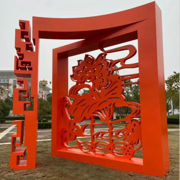 不锈钢剪纸雕塑