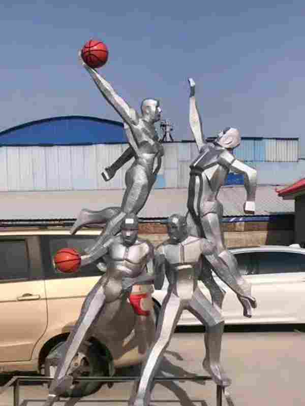 不锈钢篮球雕塑