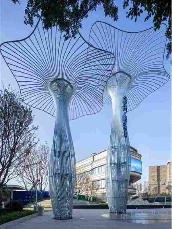 不锈钢蘑菇雕塑