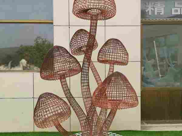 不锈钢蘑菇雕塑