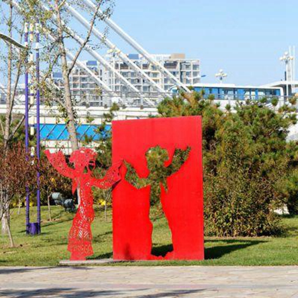 不锈钢皮影雕塑