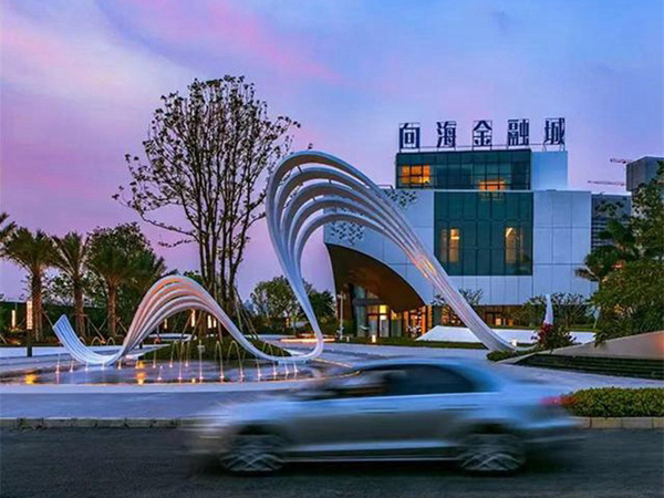 不锈钢飘带雕塑