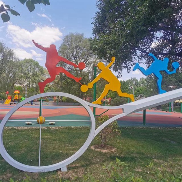 不锈钢运动雕塑