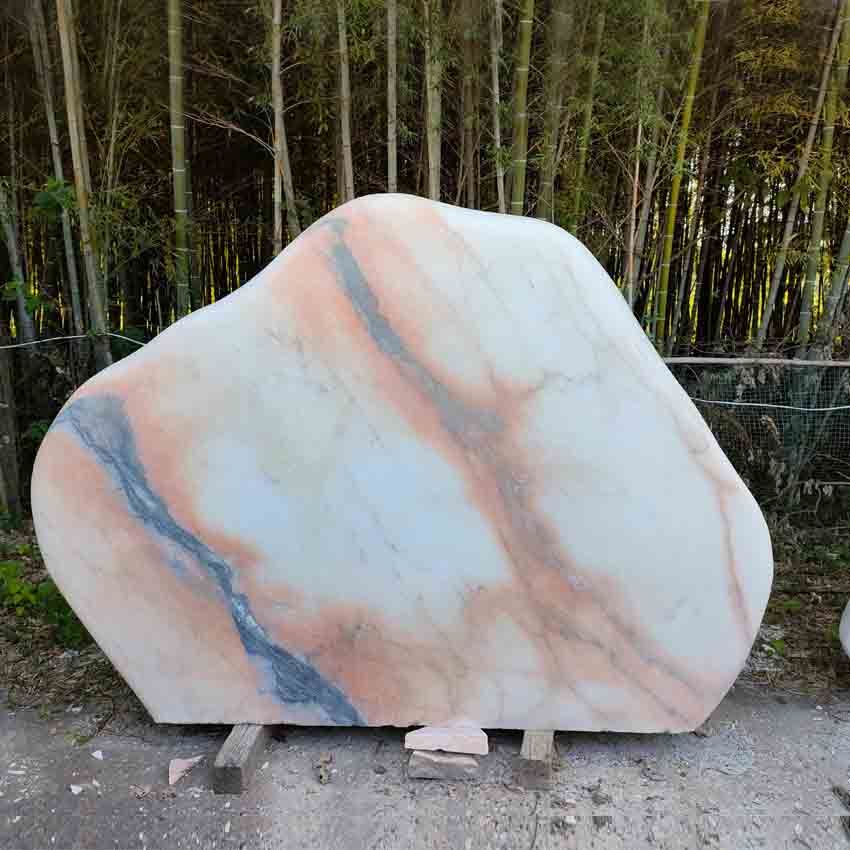 武汉大型晚霞红门牌石雅轩奇石规格齐全造型美