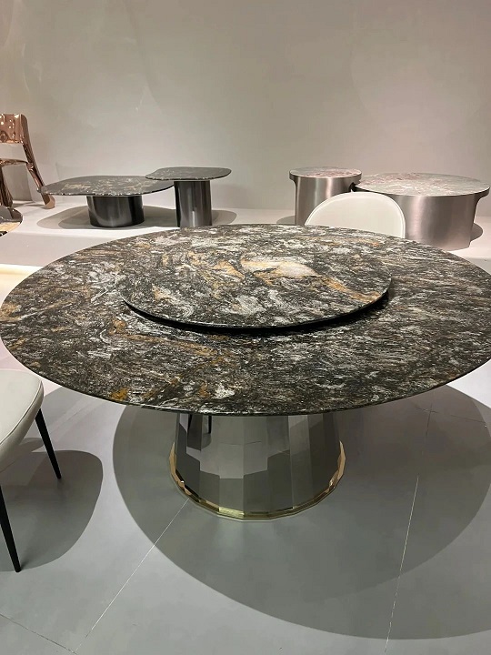 99%的人不知道奢石餐桌的磨边工艺与造型