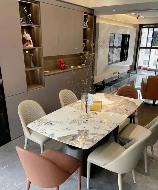 99%的人不知道奢石餐桌的磨边工艺与造型