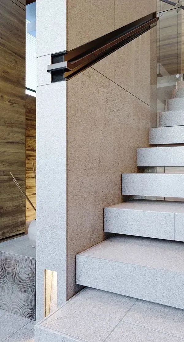 隐藏式石材楼梯扶手攻略！极具现代感与设计感