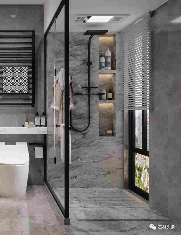 淋浴间石材地面的做法及案例欣赏