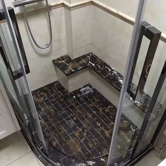 淋浴间石材地面的做法及案例欣赏