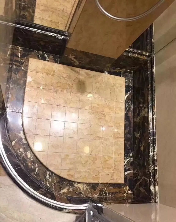 淋浴间石材地面的做法及案例欣赏