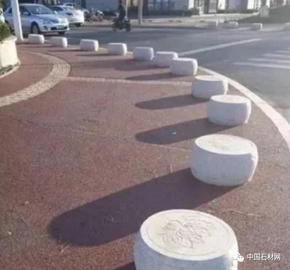 天然花岗岩各类挡车石欣赏
