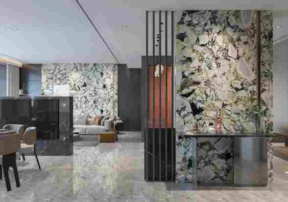 岩板背景墙有拼缝，正常有哪些处理方式？