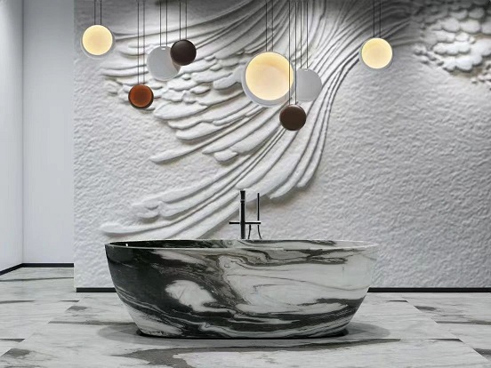 邂逅星程石业熊猫白大理石，演绎自然之美