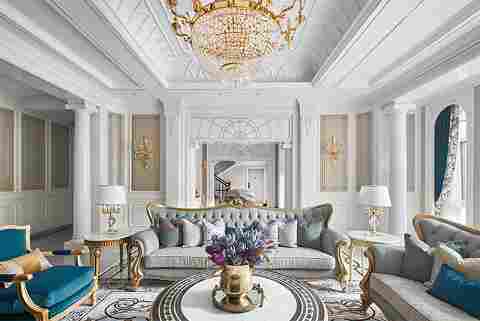 室内常用的大理石圆柱，发挥出意想不到的效果