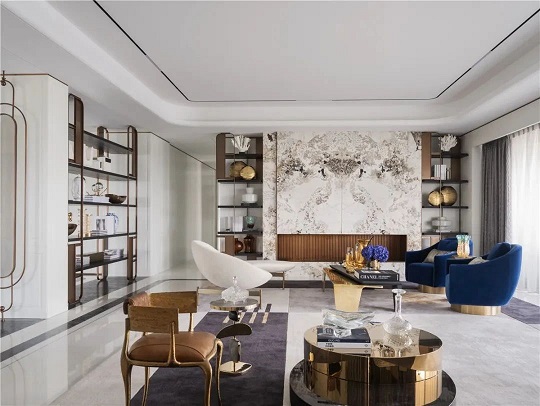 大理石的对称美学，绽放天然石材的独特魅力