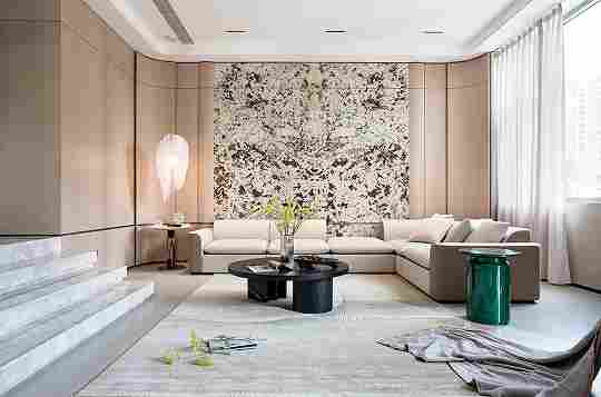 大理石的对称美学，绽放天然石材的独特魅力