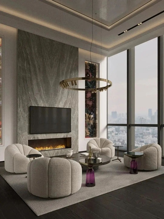 大理石的对称美学，绽放天然石材的独特魅力