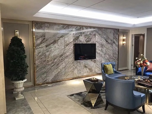 大理石的对称美学，绽放天然石材的独特魅力