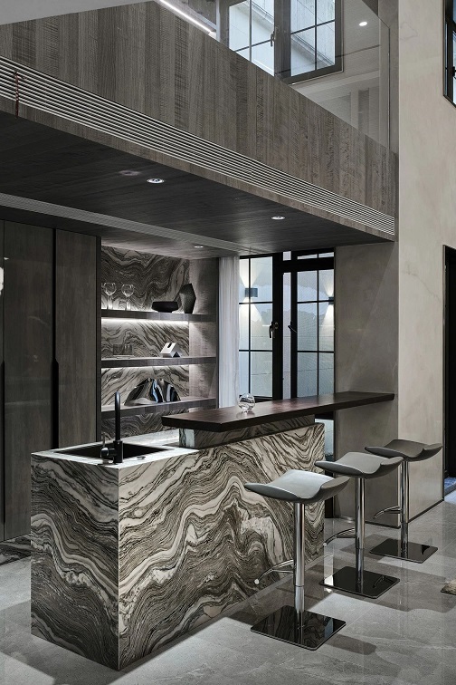 大理石的对称美学，绽放天然石材的独特魅力