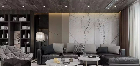 大理石的对称美学，绽放天然石材的独特魅力