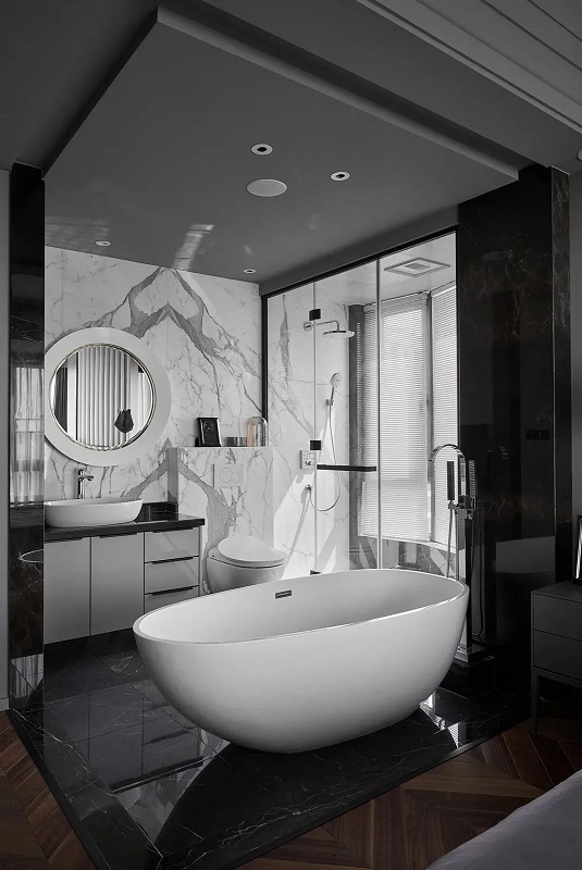 大理石的对称美学，绽放天然石材的独特魅力