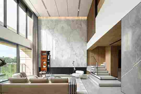 大理石的对称美学，绽放天然石材的独特魅力