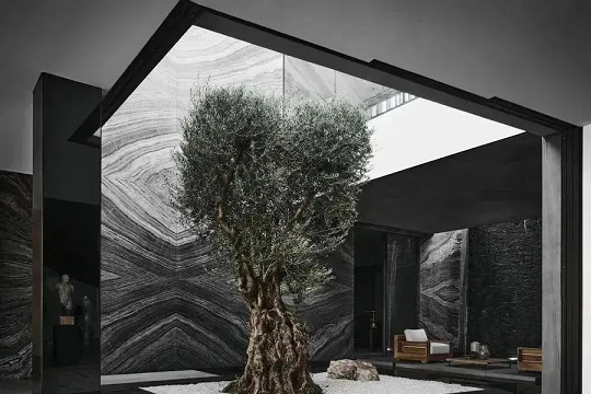 大理石的对称美学，绽放天然石材的独特魅力