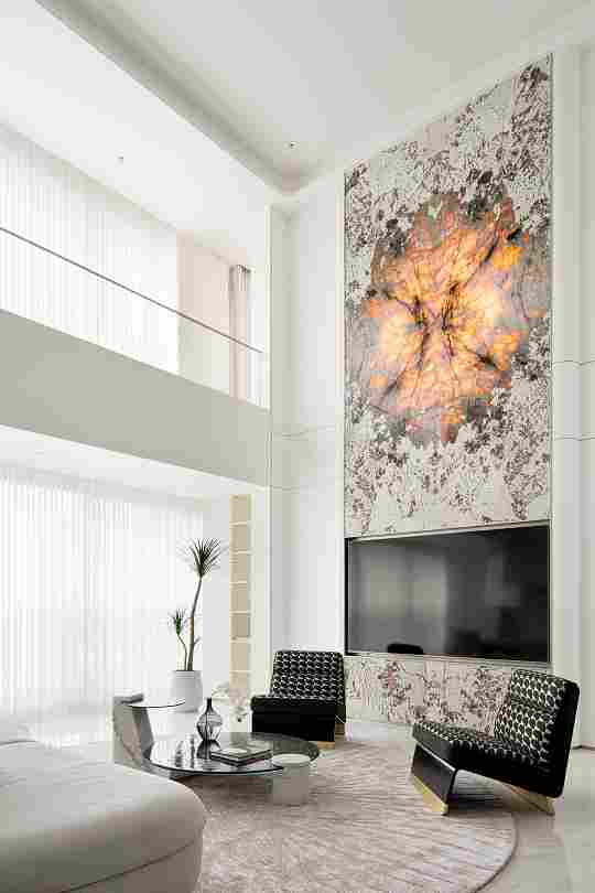 大理石的对称美学，绽放天然石材的独特魅力