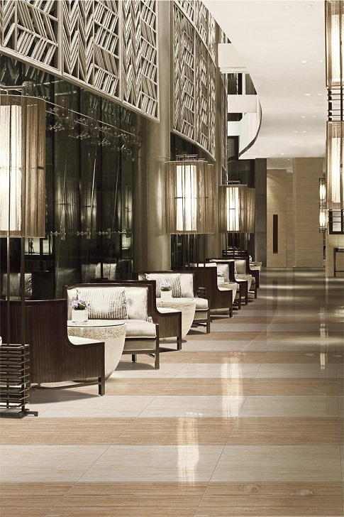 大理石地铺应用，展现独特现代中式美学