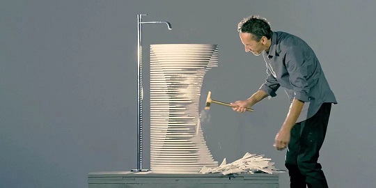 意大利大理石洗手台制作揭秘：竟然是这么敲出来的，太神奇了！