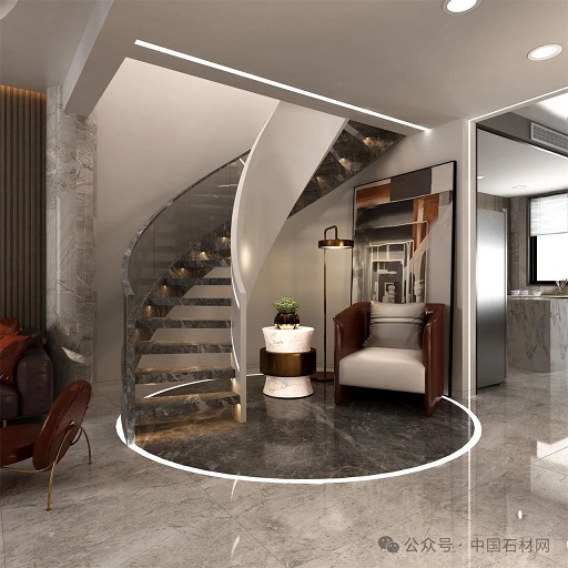 楼梯悬空石材踏步应该怎么做？完美衔接上下楼