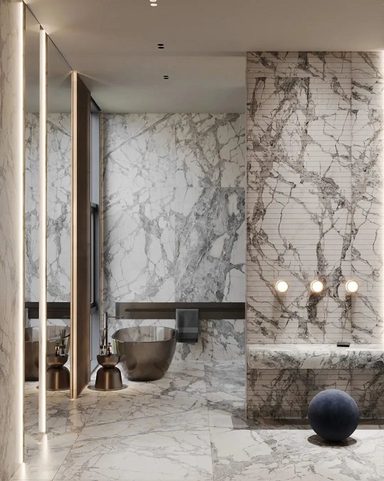 大理石卫浴设计 | 打造高档住宅的现代艺术空间，感受到大自然的魅力