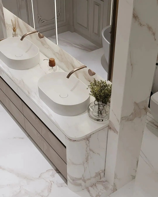 大理石卫浴设计 | 打造高档住宅的现代艺术空间，感受到大自然的魅力