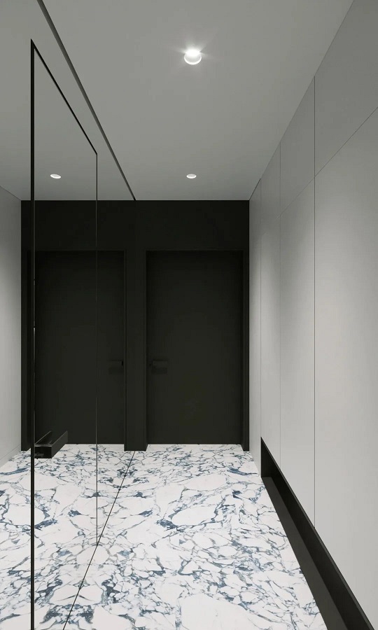 大理石玄关设计，展现现代简约东方美学