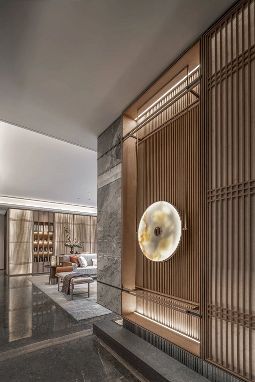 大理石玄关设计，展现现代简约东方美学