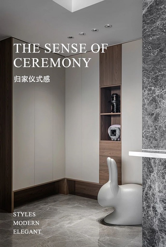 大理石玄关设计，展现现代简约东方美学