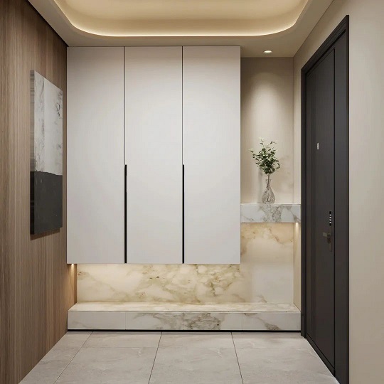 大理石玄关设计，展现现代简约东方美学