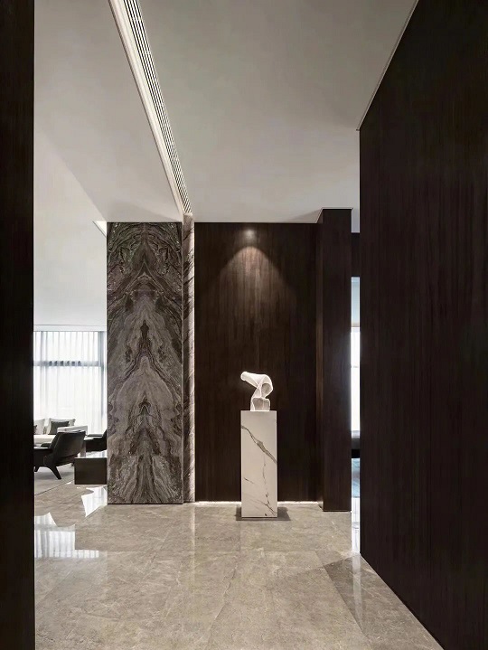 大理石玄关设计，展现现代简约东方美学