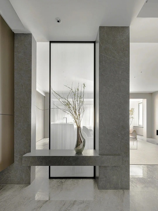 大理石玄关设计，展现现代简约东方美学