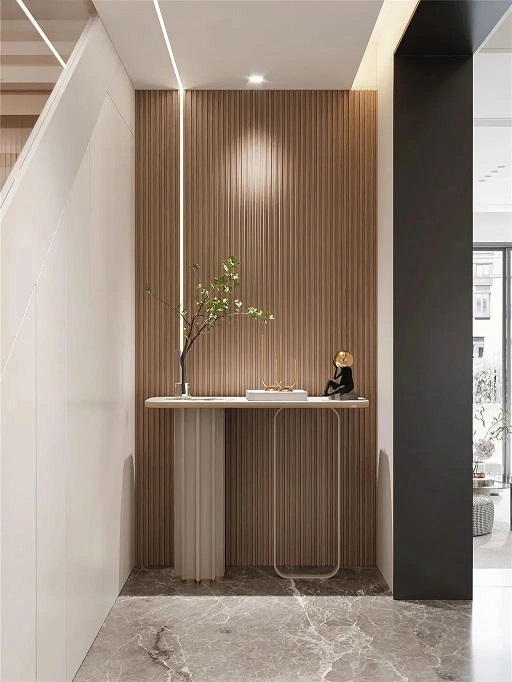 大理石玄关设计，展现现代简约东方美学