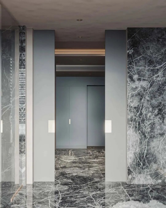 大理石玄关设计，展现现代简约东方美学